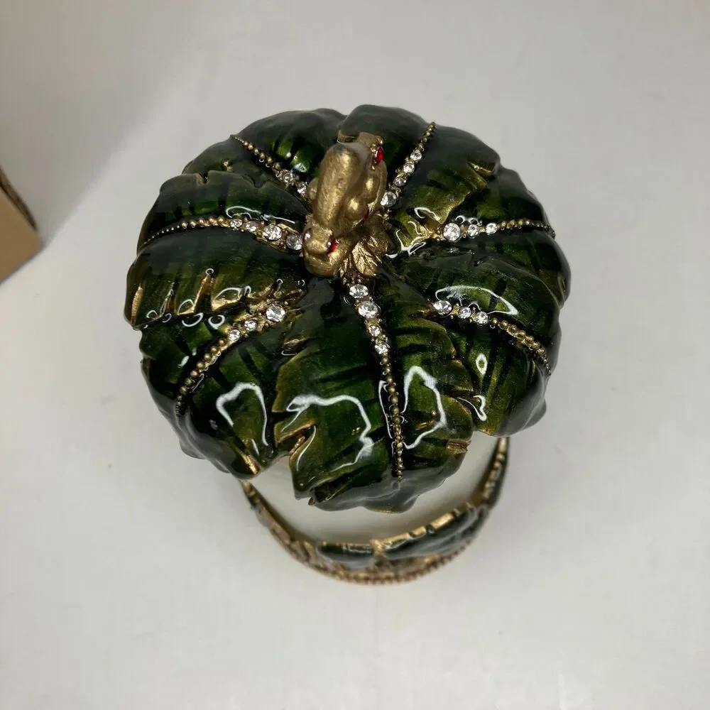 Cloisonné Hand Painted Enamel Bougie Safari Candle Holder Elephants Bombay NEW